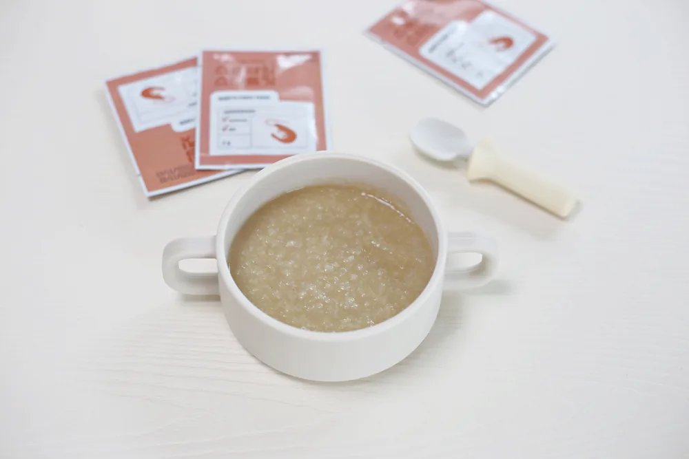 Shrimp Congee (5:1) baby food, finished dish