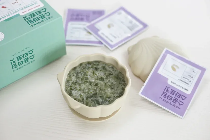 Clam Seaweed Congee (4:1) baby food, finished dish