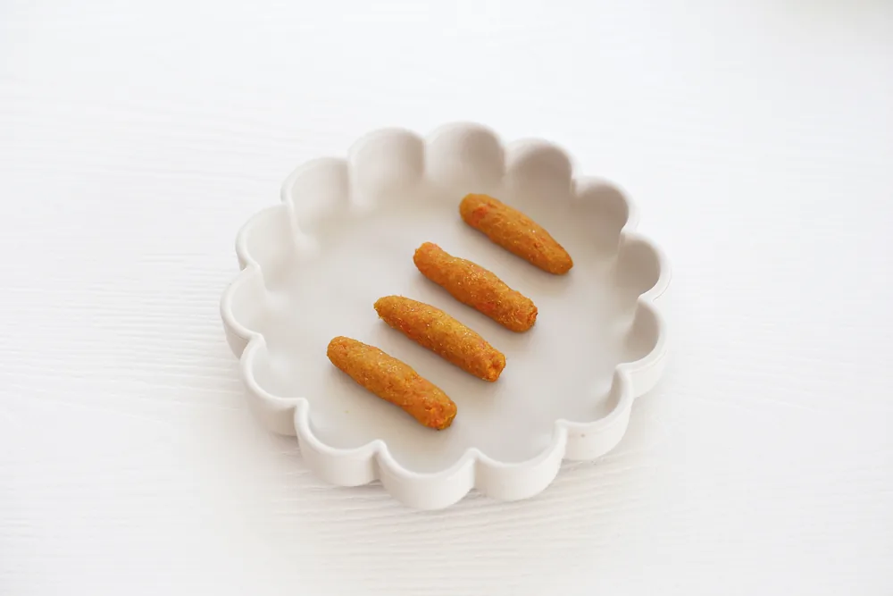 Kabocha Carrot Sticks baby food, finished dish