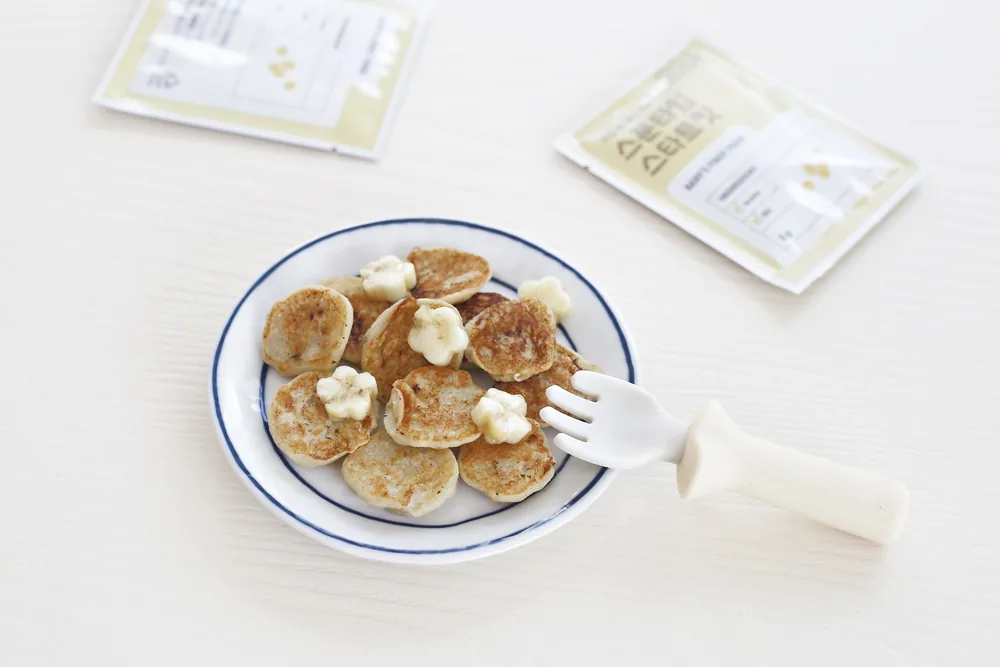 Banana Soy Pancake baby food, finished dish
